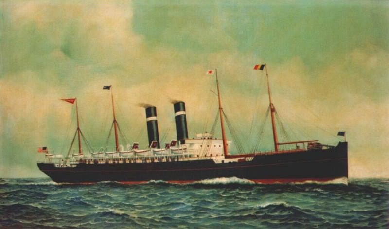 jacobsen steamer kroonland (red star line) 1903. Jacobsen