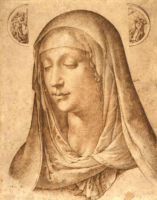 The head of the Virgin with the Annunciation. Bartolomeo Passarotti
