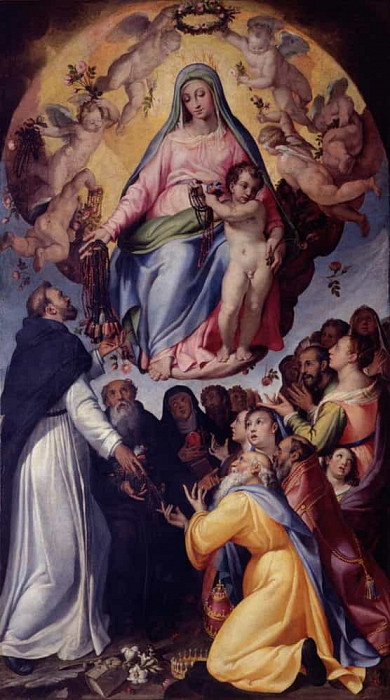 Madonna of the Rosary; Madonna del Rosario. Bartolomeo Passarotti