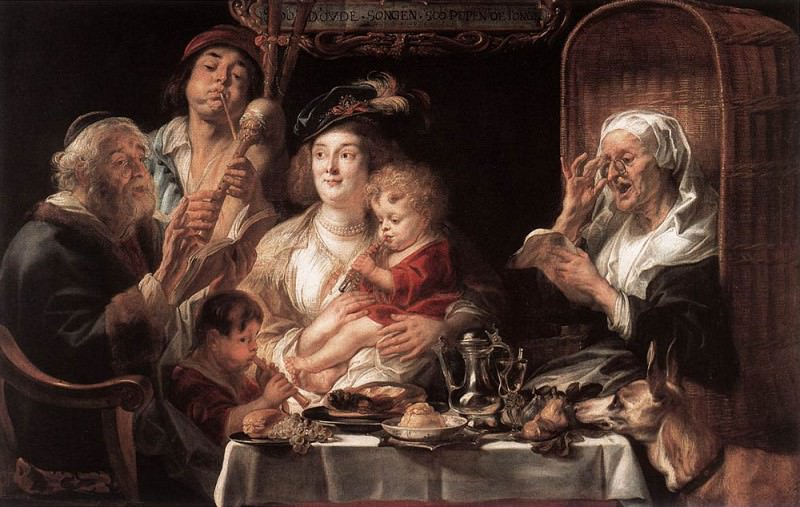 As the Old Sang the Young Play Pipes. Jacob Jordaens