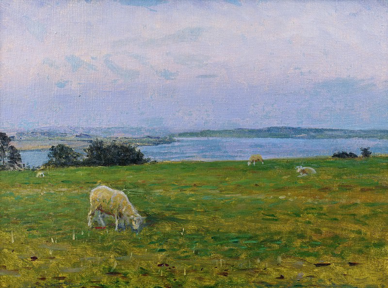 Sheep Grazing. Viggo Johansen
