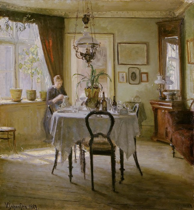 Sunlight in the Dining-room. Viggo Johansen