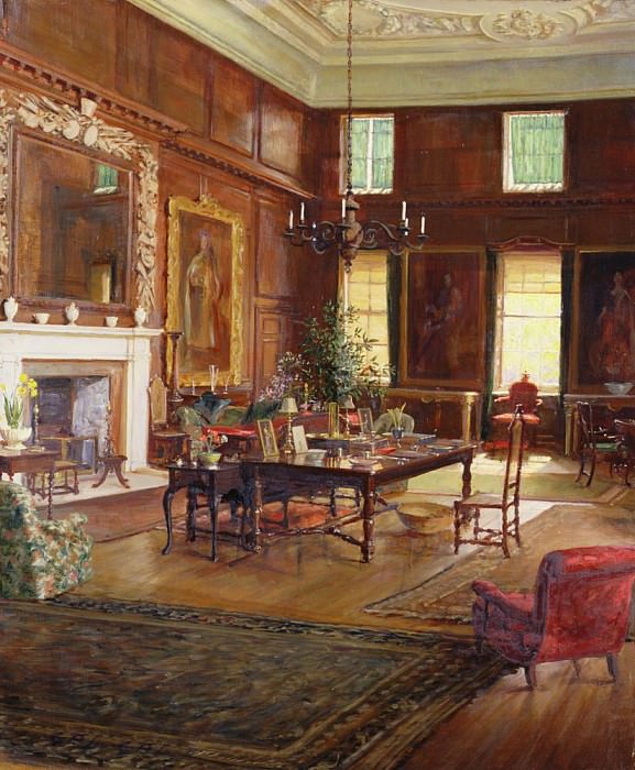 Interior of the State Room, Governors House, Royal Hospital, Chelsea. George Percy Jacomb-Hood