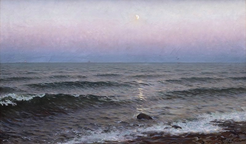 Evening by the Shore. Motif from Oxelösund. Wilhelm Jaensson