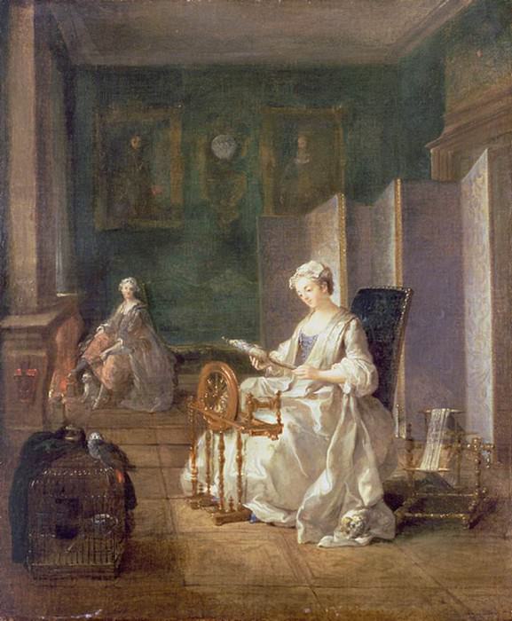 Interior with Two Figures. Étienne Jeaurat