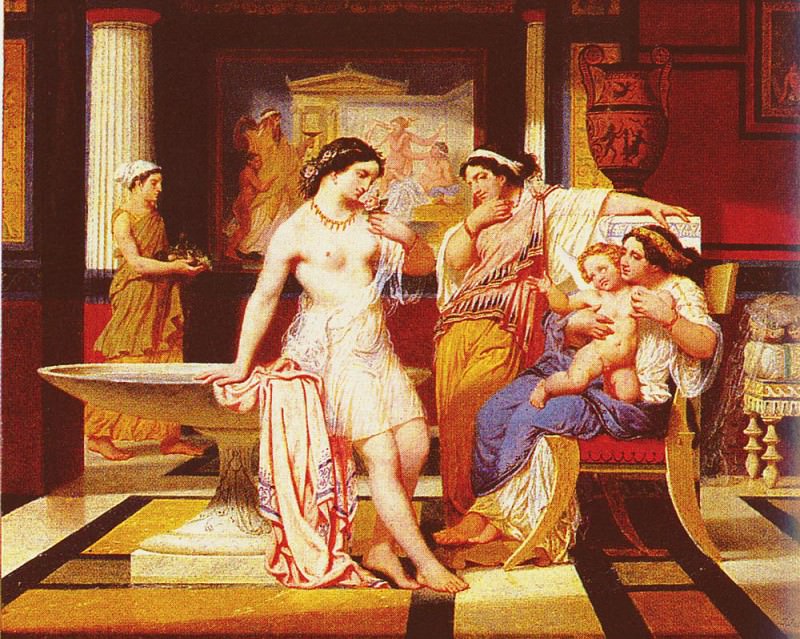 Jollivet Pierre Jules Ladies In A Pompeian Interior. Пьер Жюль Джолливет