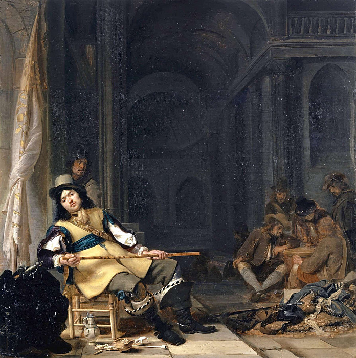 Officer and Soldiers in Foreign Quarters. Simon Kick