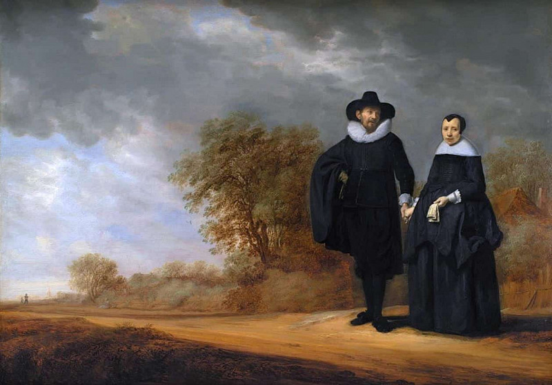 Burgomaster Cornelis Damasz. van der Gracht and his Wife, Jopken Jacobs, in a Landscape. Simon Kick