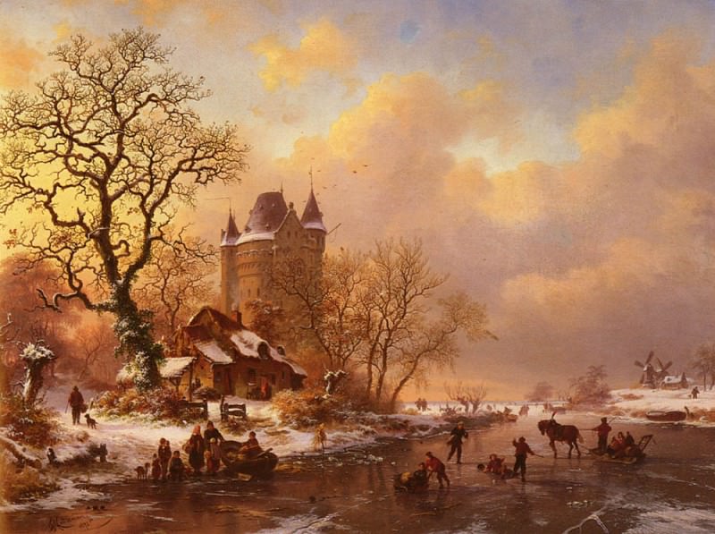 Skating In The Midst Of Winter. Frederik Marianus Kruseman