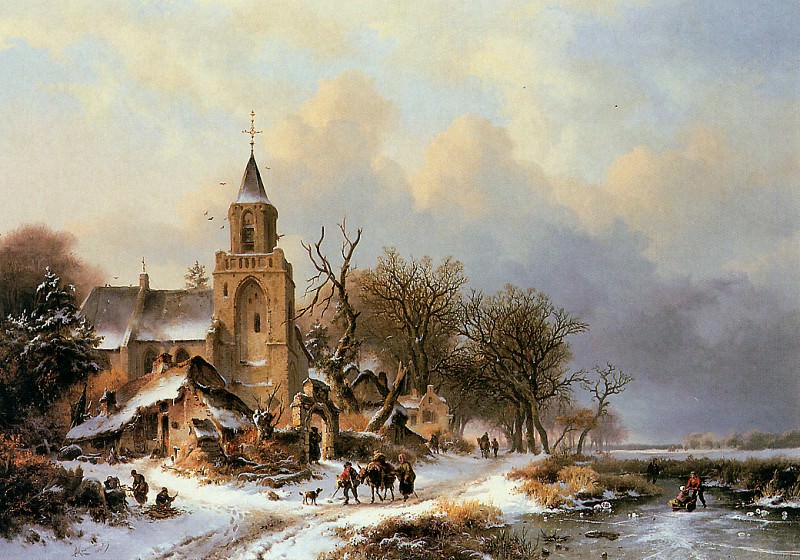 Winter landscape. Frederik Marianus Kruseman