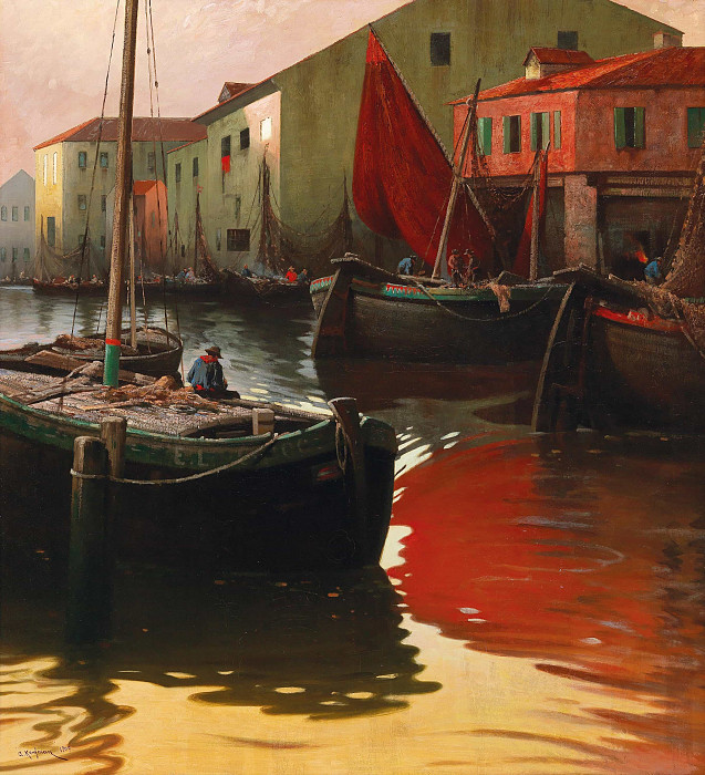 Motif Of Chioggia. Adolf Kaufmann