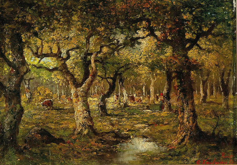 In the Forest of Barbizon. Adolf Kaufmann
