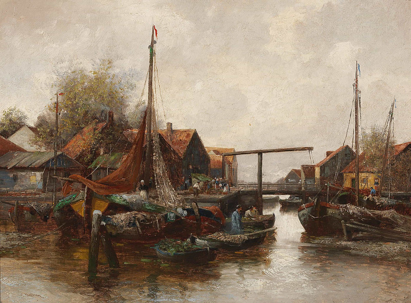 In The Harbour. Adolf Kaufmann