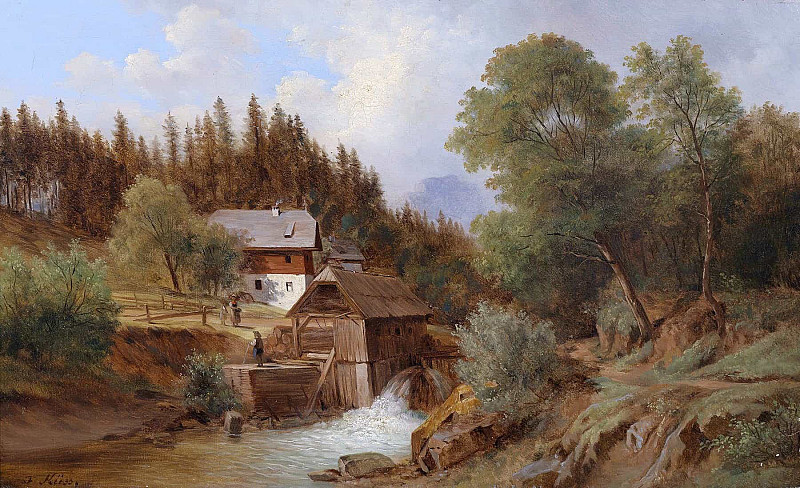 Лесопилка в Зальцбурге. Фердинанд Кюсс