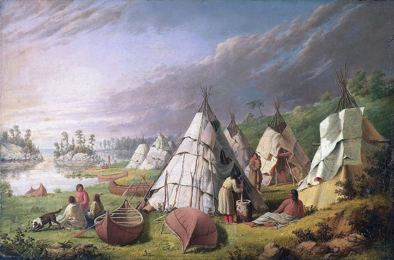 Indian Encampment on Lake Huron. Paul Kane