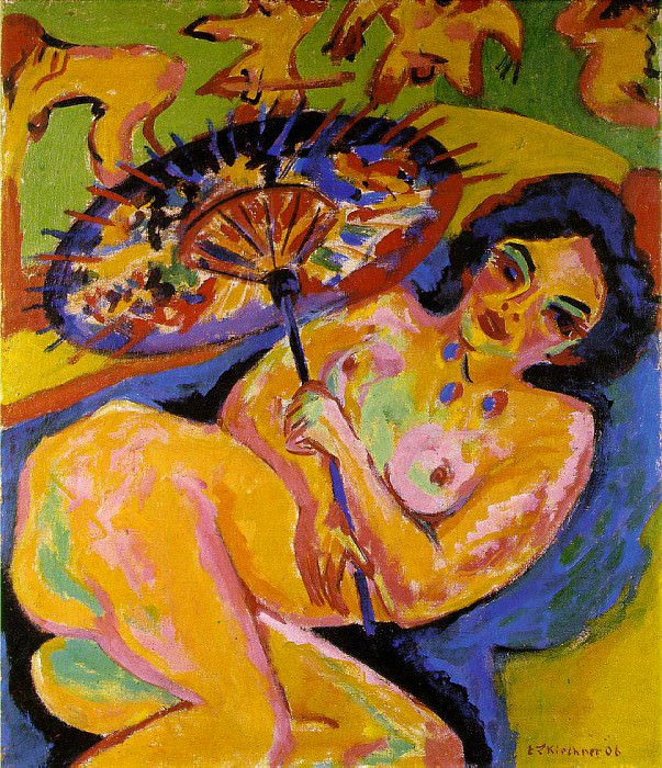Japanese Parasol. Ernst Ludwig Kirchner