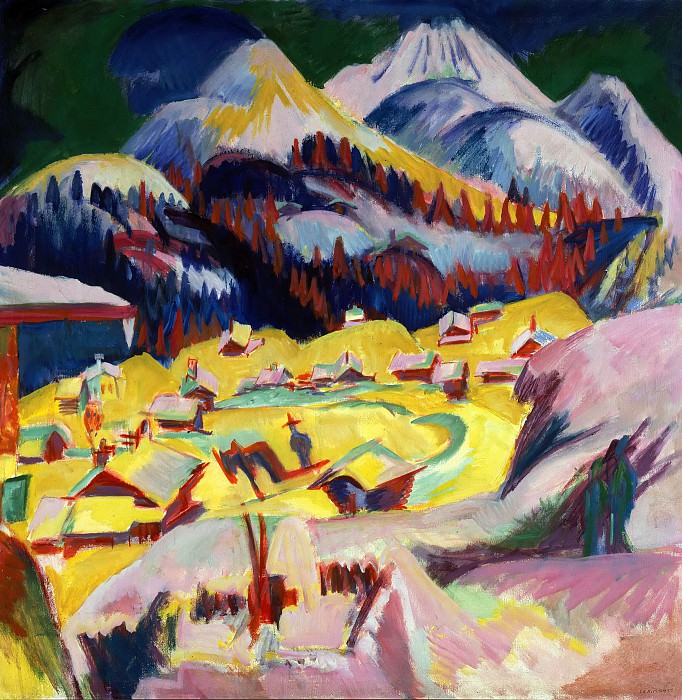 Frauenkirch in the winter. Ernst Ludwig Kirchner
