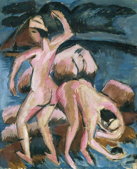 Two Bathers. Ernst Ludwig Kirchner