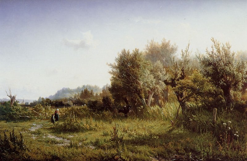 Kruseman van Elten Hendrik Summer landscape Sun. Ван Крусман