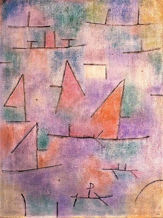 Harbor with Sailboats, 1937, oil on canvas, Musee Natio. Paul Klee