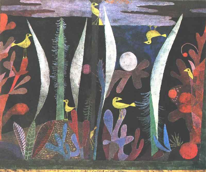 Пейзаж с желтыми птицами, 1923. Пауль Клее