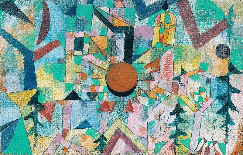 Castle with Setting Sun. Munich. Paul Klee