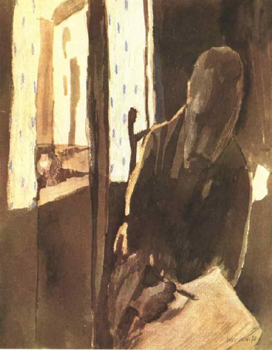 Художник у окна, 1909. Пауль Клее