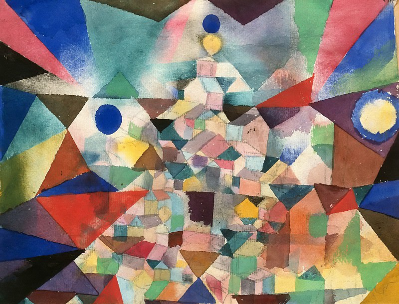City crowned by the temple. Paul Klee