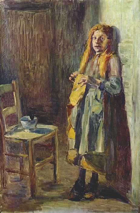 kuroda seiki, girl of brehat, brittany 1891. Курода