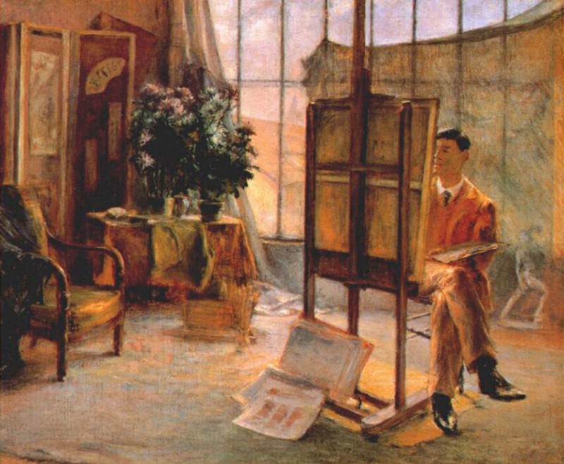 kuroda seiki, mr kume in his atelier 1889. Курода
