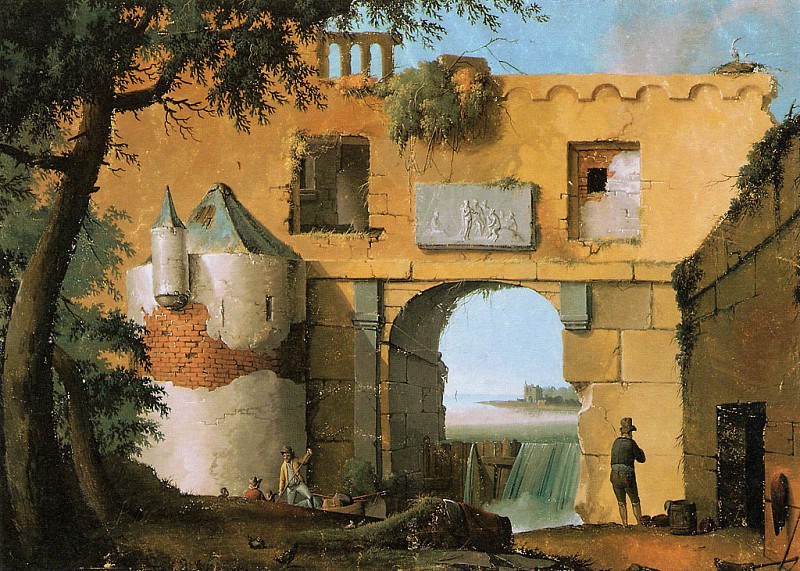 Итальянский ландшафт с руинами. Иосиф Август Книп