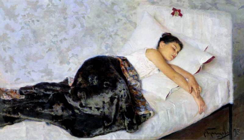 Sleeping girl. Nikolai Kuznetsov