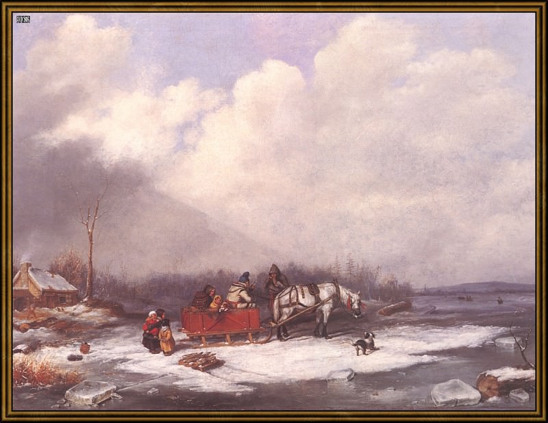 l-winter landscape (1849). Cornelius Krieghoff