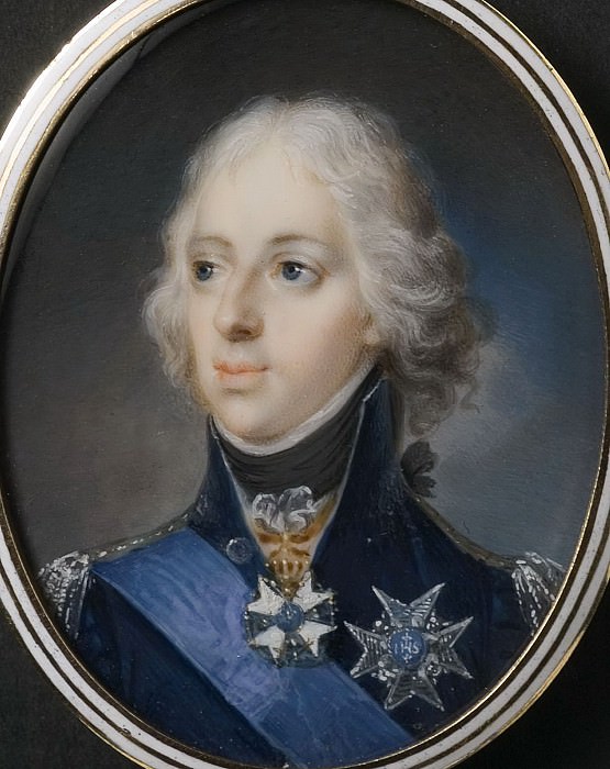 Gustav IV Adolf (1778-1837), konung av Sverige, g.m. Fredrika Dorotea Vilhelmina, prinsessa av Baden Gustav IV Adolf. Герхард фон Кюгельген