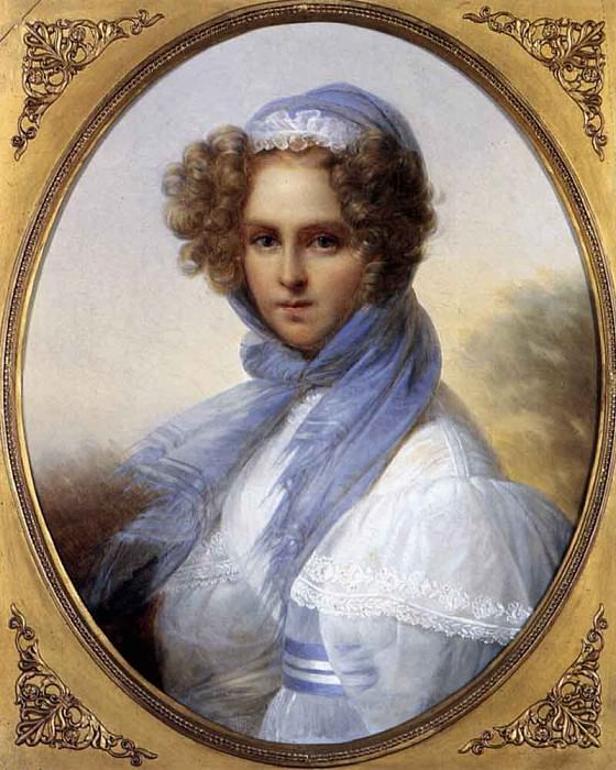KINSOEN Francois Joseph Presumed Portrait Of Miss Kinsoen. Francois-Joseph Kinsoen