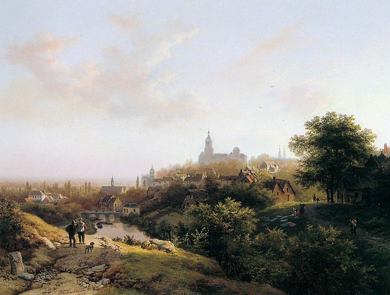 Barend Cornelis View of Kleves. Barend Cornelis Koekkoek
