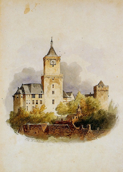 Castle Zwanen from Belvedиre. Barend Cornelis Koekkoek