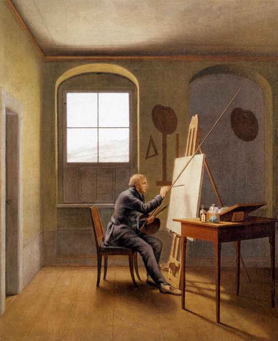 KERSTING Georg Friedrich Caspar David Friedrich In His Studio 1811. Георг Фридрих Керстинг