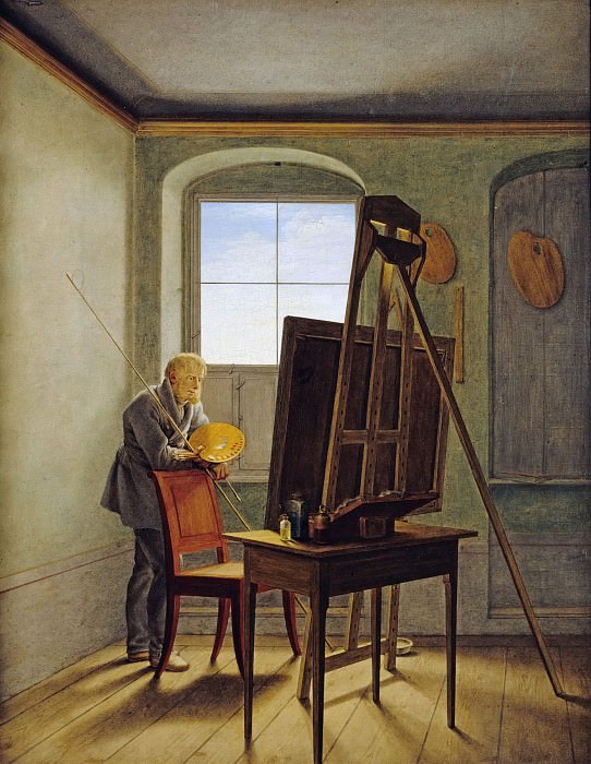 The Painter Caspar David Friedrich in His Studio. Georg Friedrich Kersting