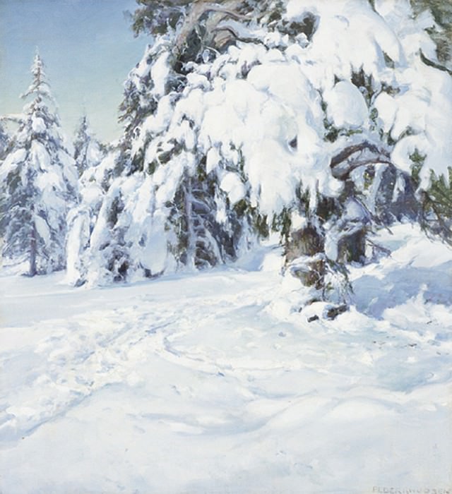 Knudsen Peder Winter Landscape. Peder Knudsen