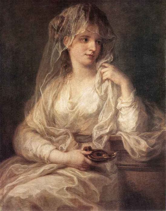 Portrait Of A Woman Dressed As Vestal Virgin. Angelica Kauffmann