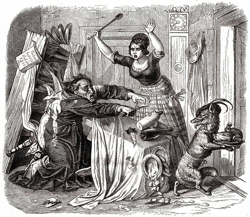 The Fox Steals a Capon from a Priest’s Table. Wilhelm Von Kaulbach