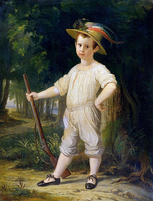 The Little Farmer (The Little Hunter); Der kleine Farmer (Der kleine Jäger). Wilhelm Von Kaulbach