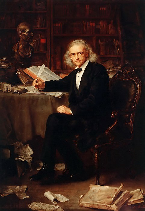 Portrait of the Historian Theodor Mommsen. Ludwig Knaus