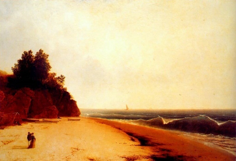 coast scene with figures 1869. John Frederick Kensett