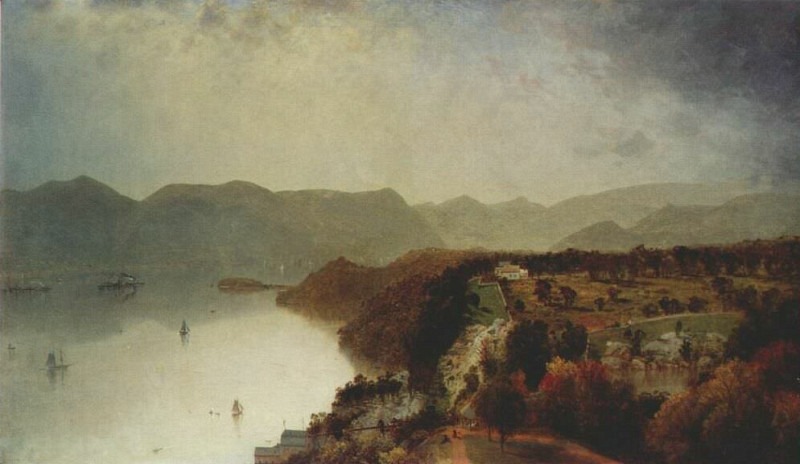 view from cozzens hotel near west point 1863. John Frederick Kensett