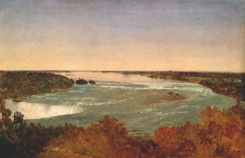 Ниагара и бурное течение, ок.1851-52. Джон Фредерик Кенсетт