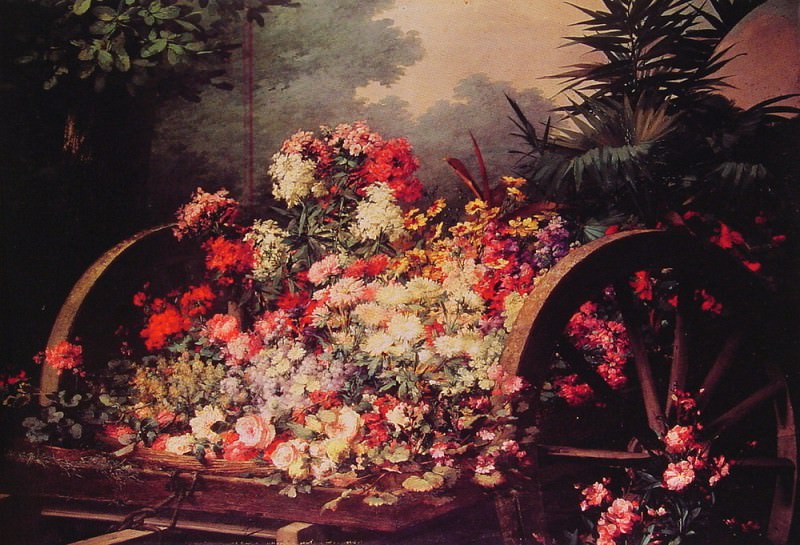A cart of flowers. Дезире Де Кегель