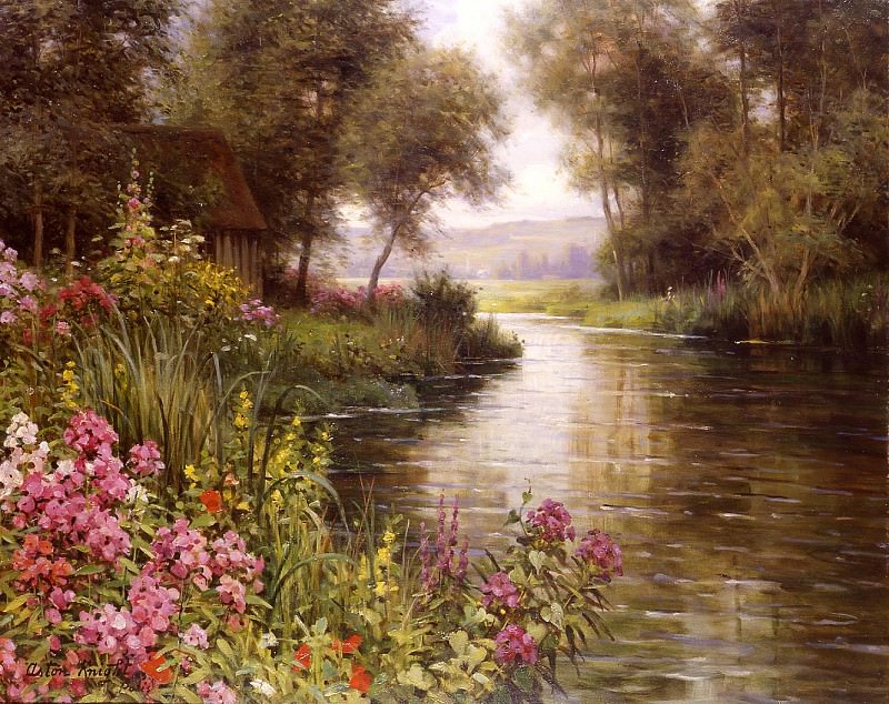 Fleur au bord de la riviere. Louis Aston Knight