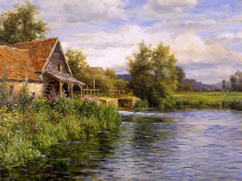Cottage be the river. Louis Aston Knight